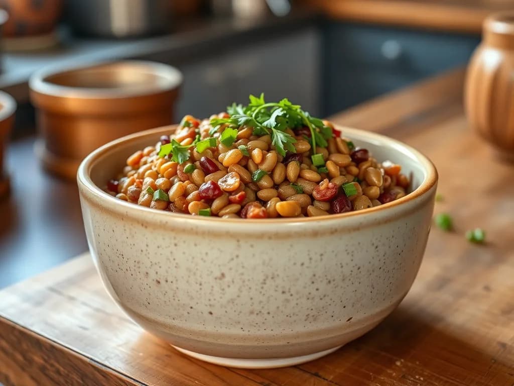 Warm French Lentil Salad with Lemon and Herbs