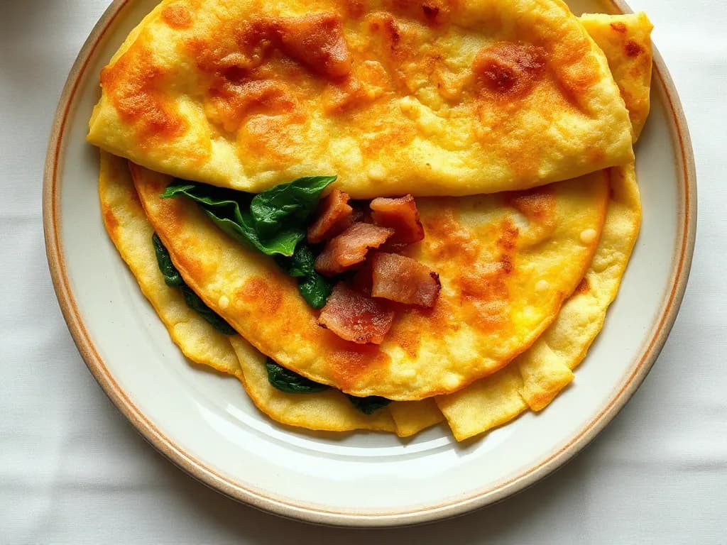 Spinach and Bacon Omelet