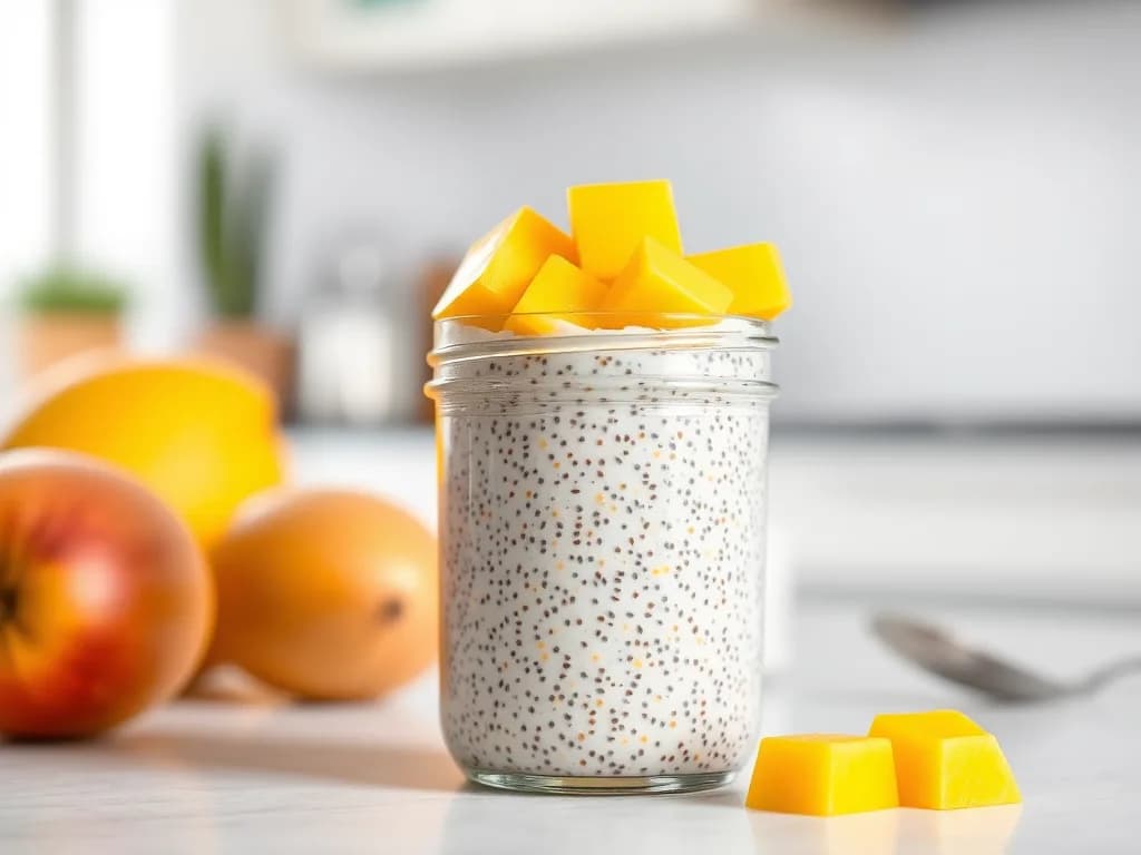 Creamy Tropical Mango Chia Pudding
