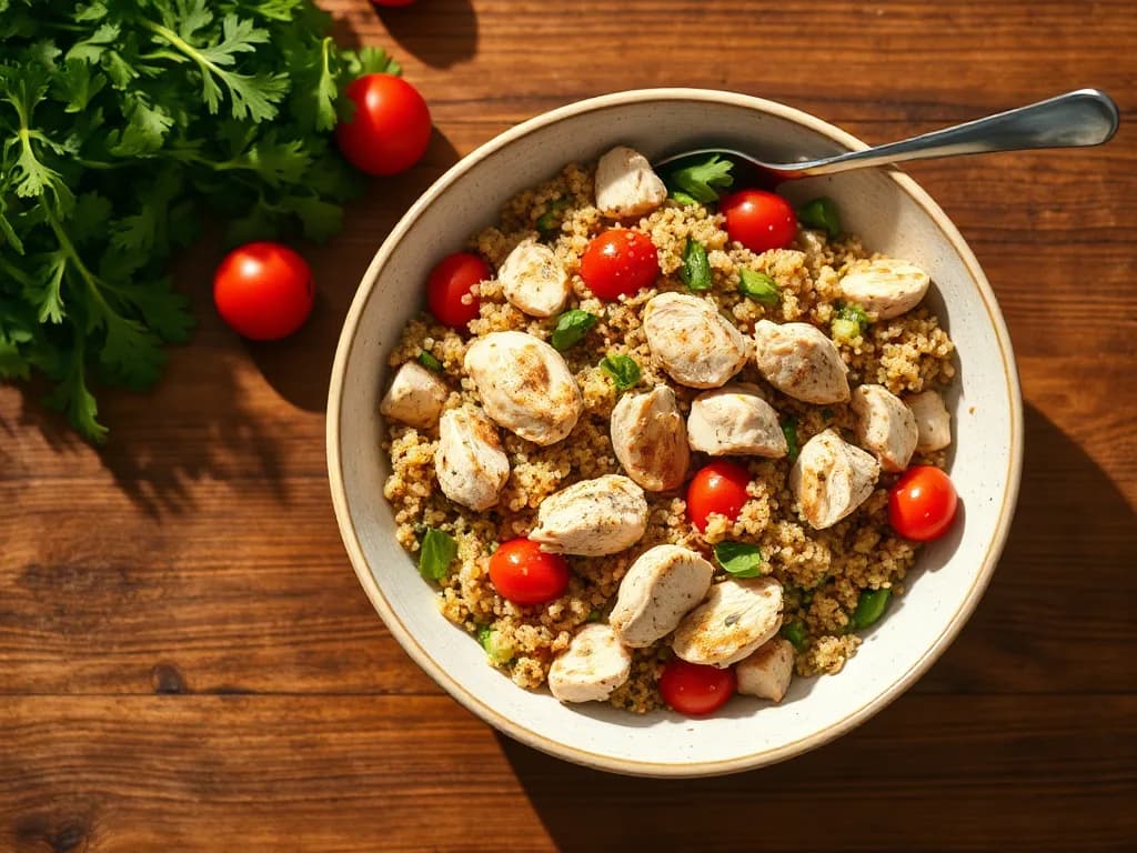 Zesty Lemon and Herb Chicken Quinoa Salad