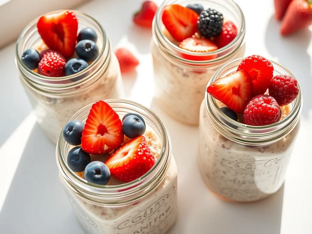 Creamy Overnight Oats with Flax Meal