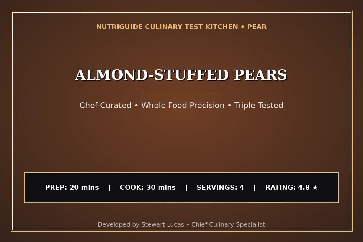 Almond-Stuffed Pears