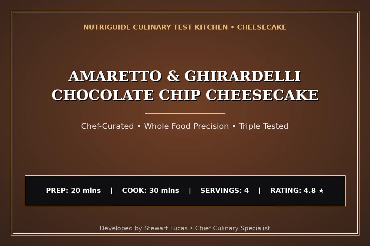 Amaretto & Ghirardelli Chocolate Chip Cheesecake