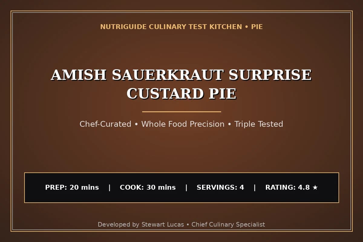Amish Sauerkraut Surprise Custard Pie