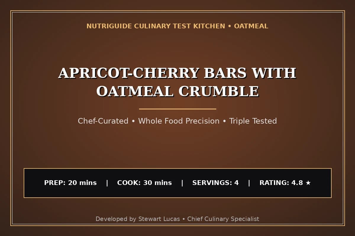 Apricot-Cherry Bars With Oatmeal Crumble