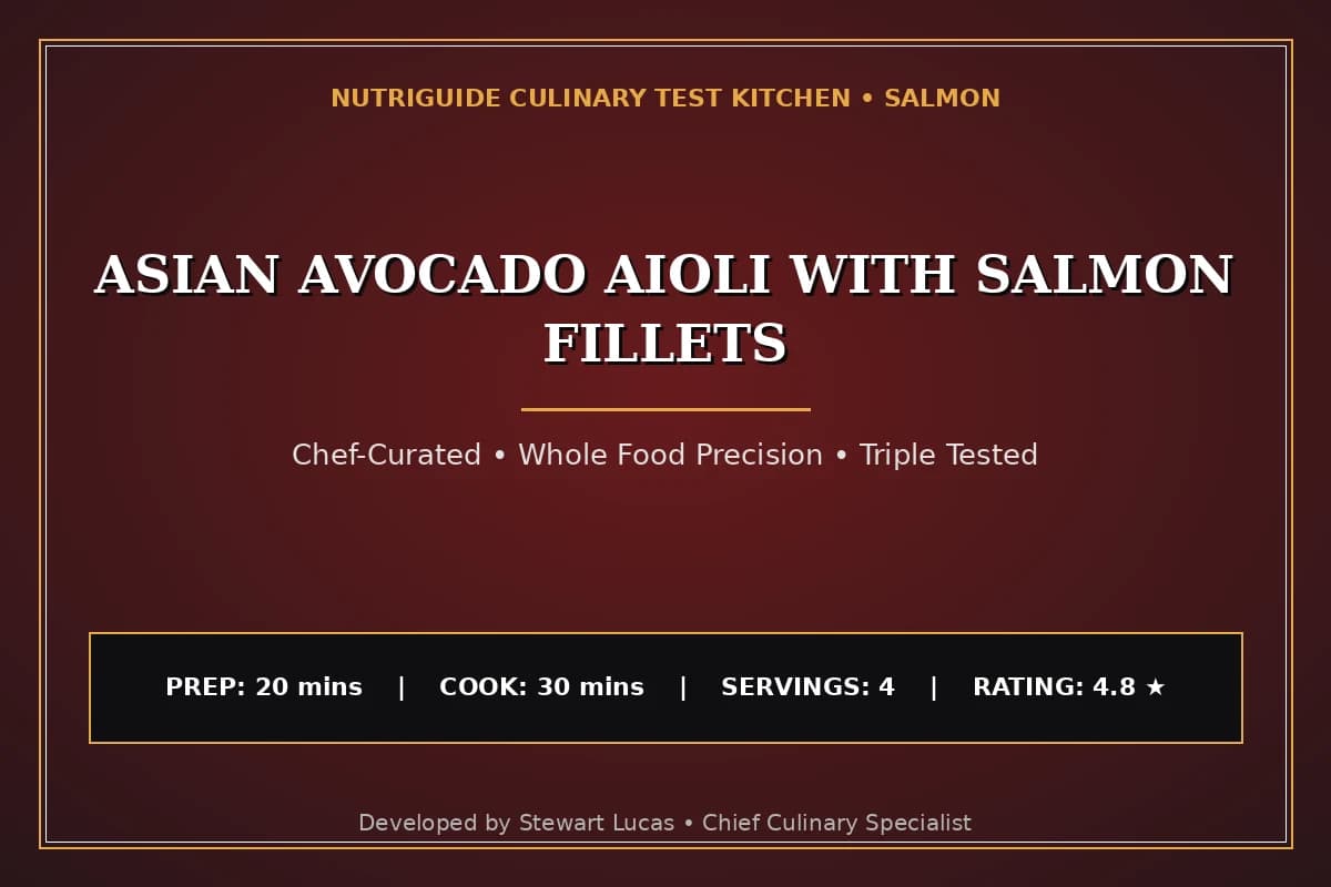 Asian Avocado Aioli With Salmon Fillets