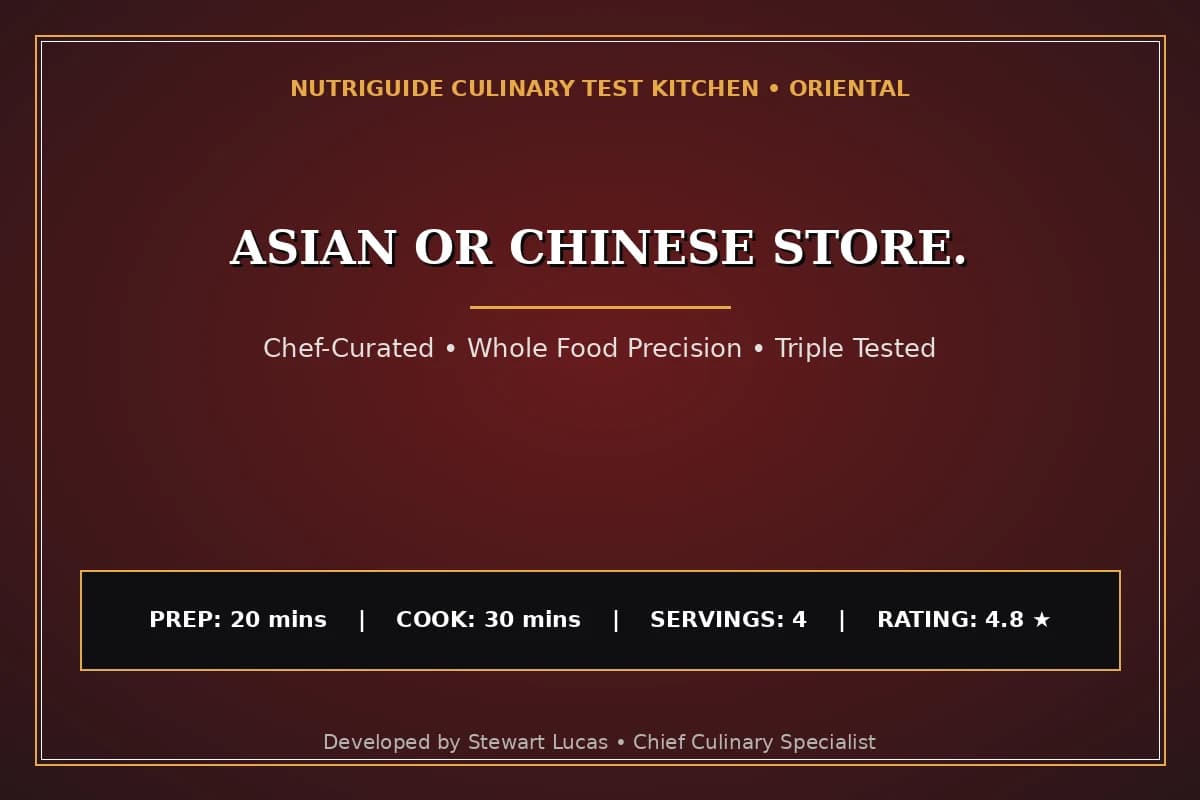 Asian Or Chinese Store.