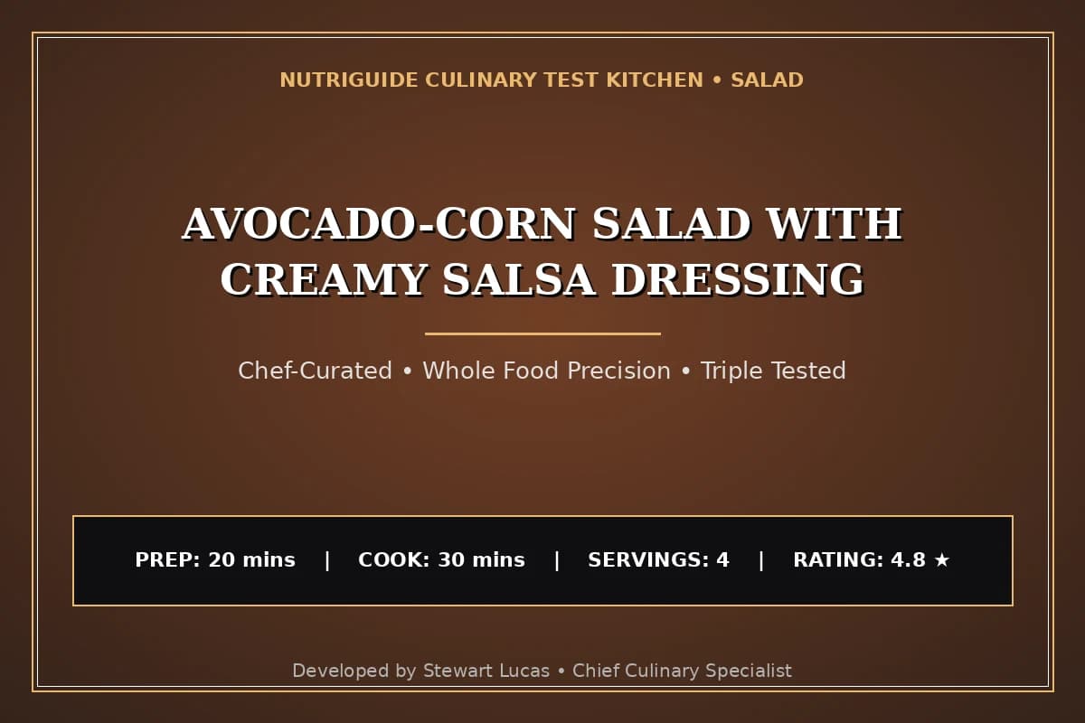 Avocado-Corn Salad With Creamy Salsa Dressing