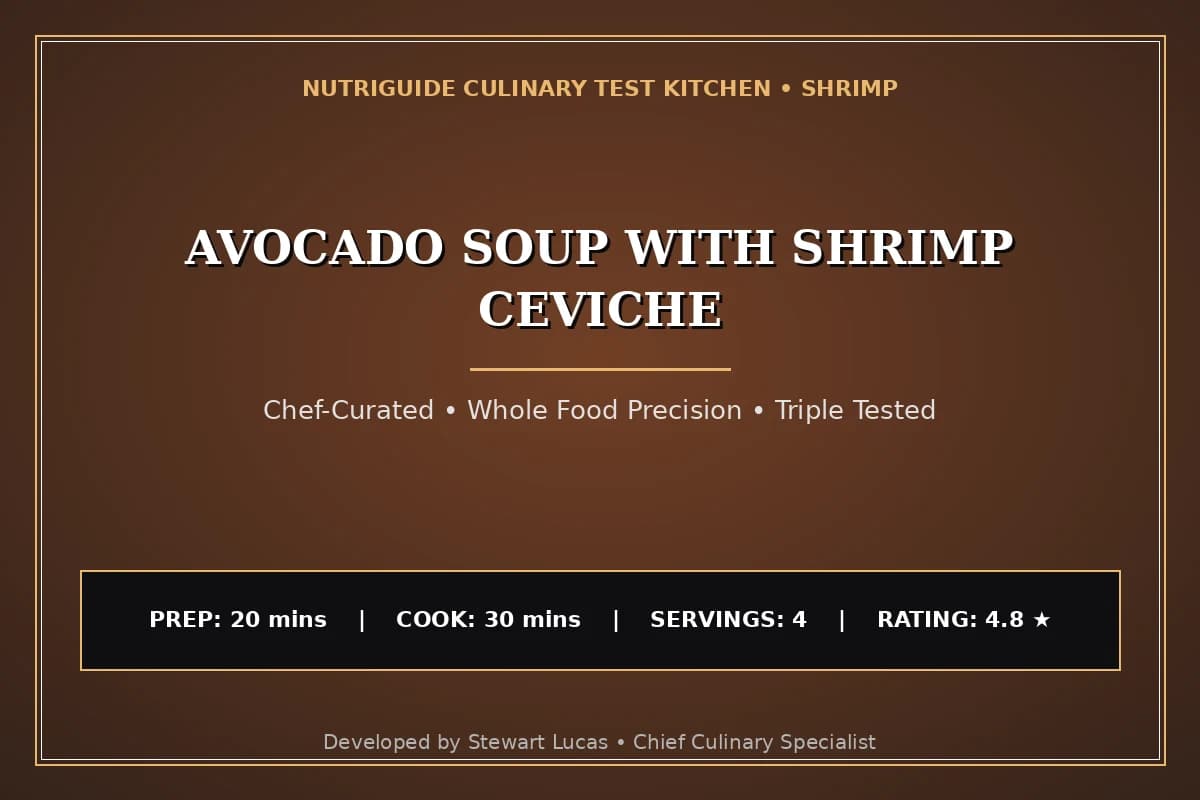 Avocado Soup With Shrimp Ceviche
