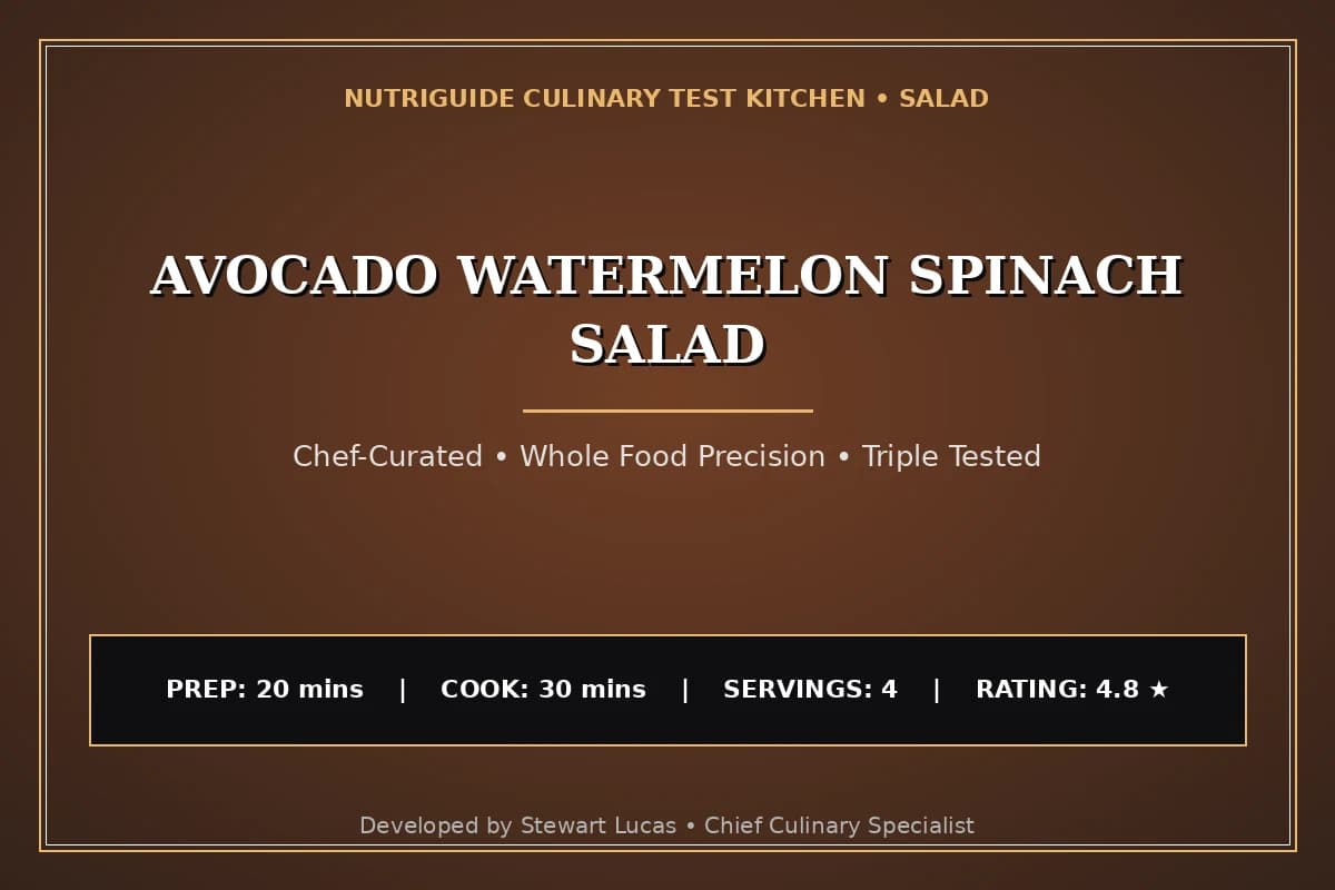 Avocado Watermelon Spinach Salad