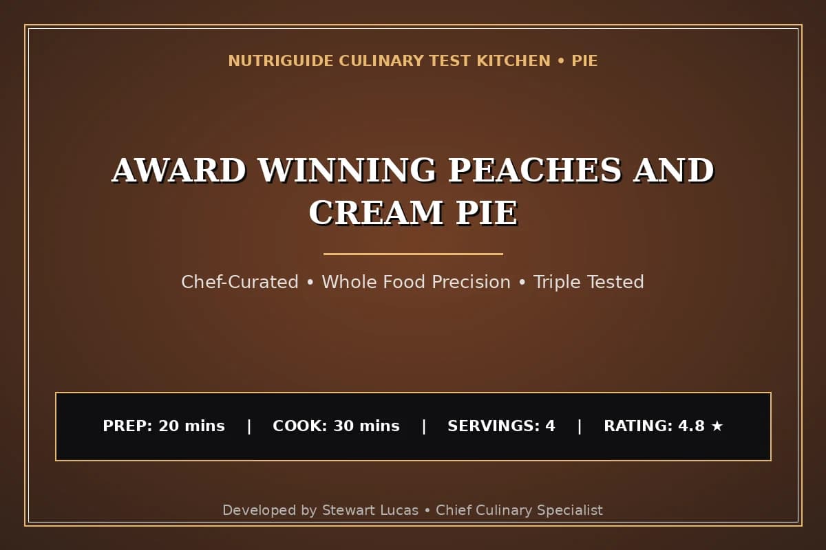 Award Winning Peaches And Cream Pie