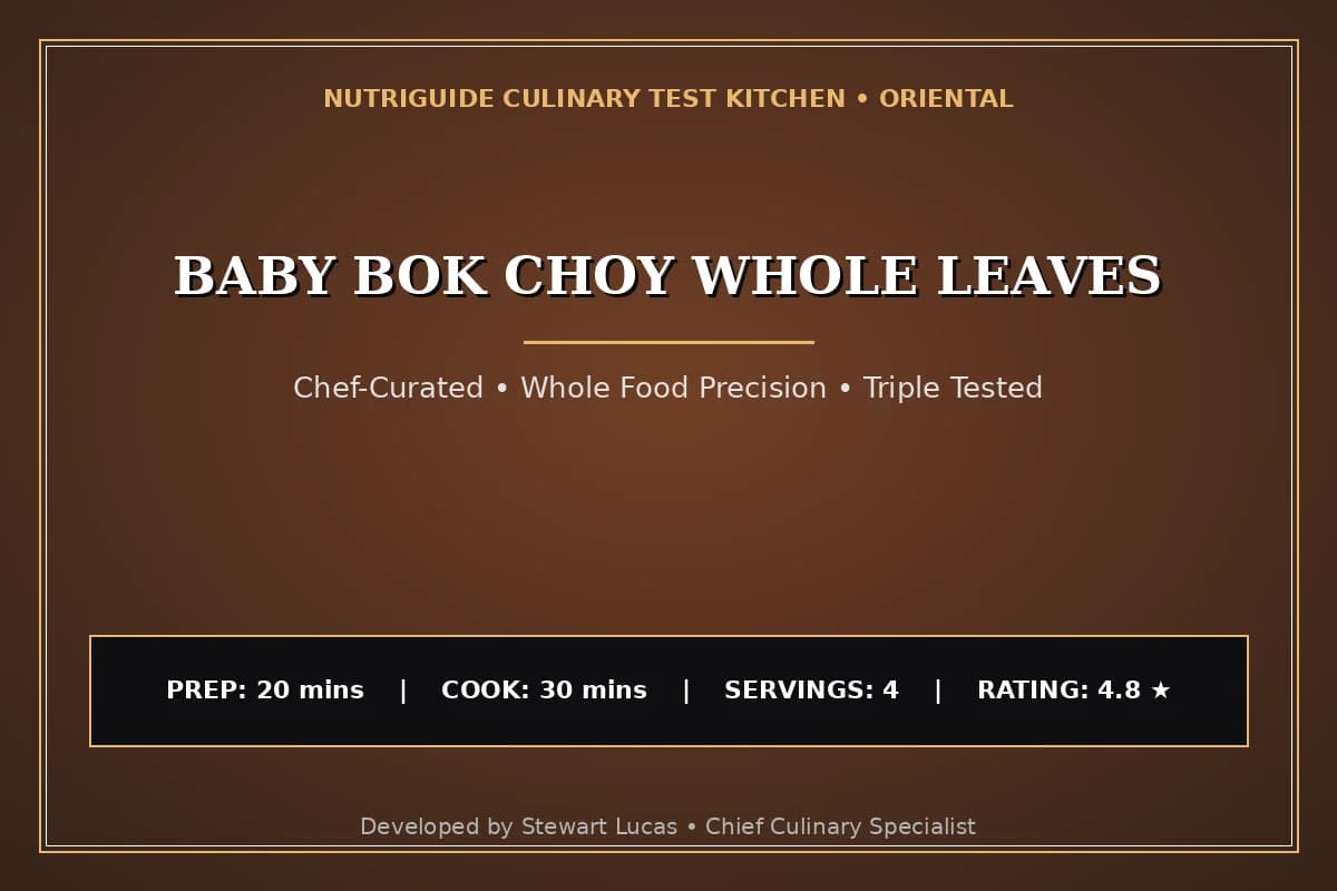 Baby Bok Choy Whole Leaves