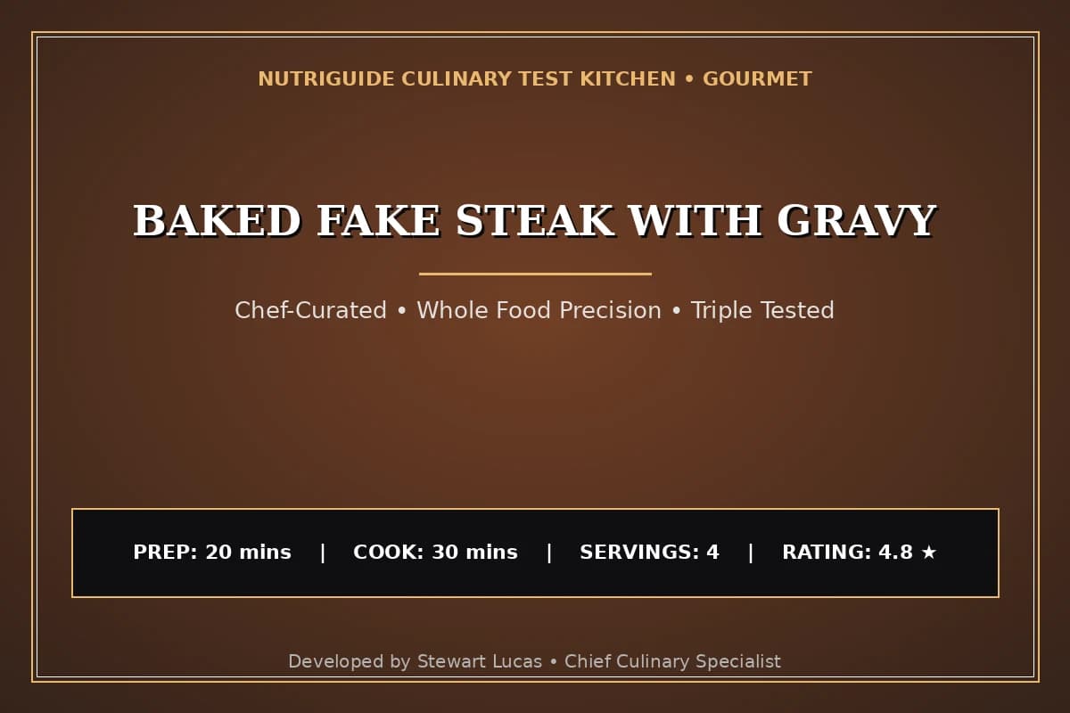 Baked Fake Steak With Gravy
