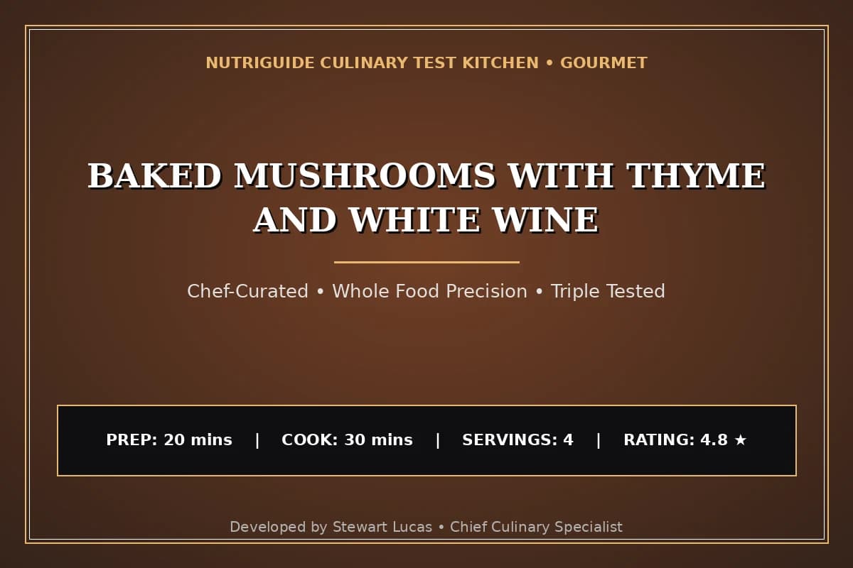 Baked Mushrooms With Thyme And White Wine