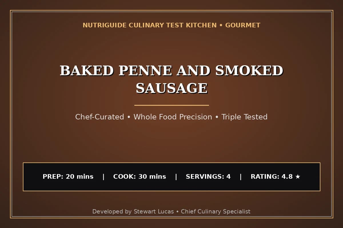 Baked Penne And Smoked Sausage