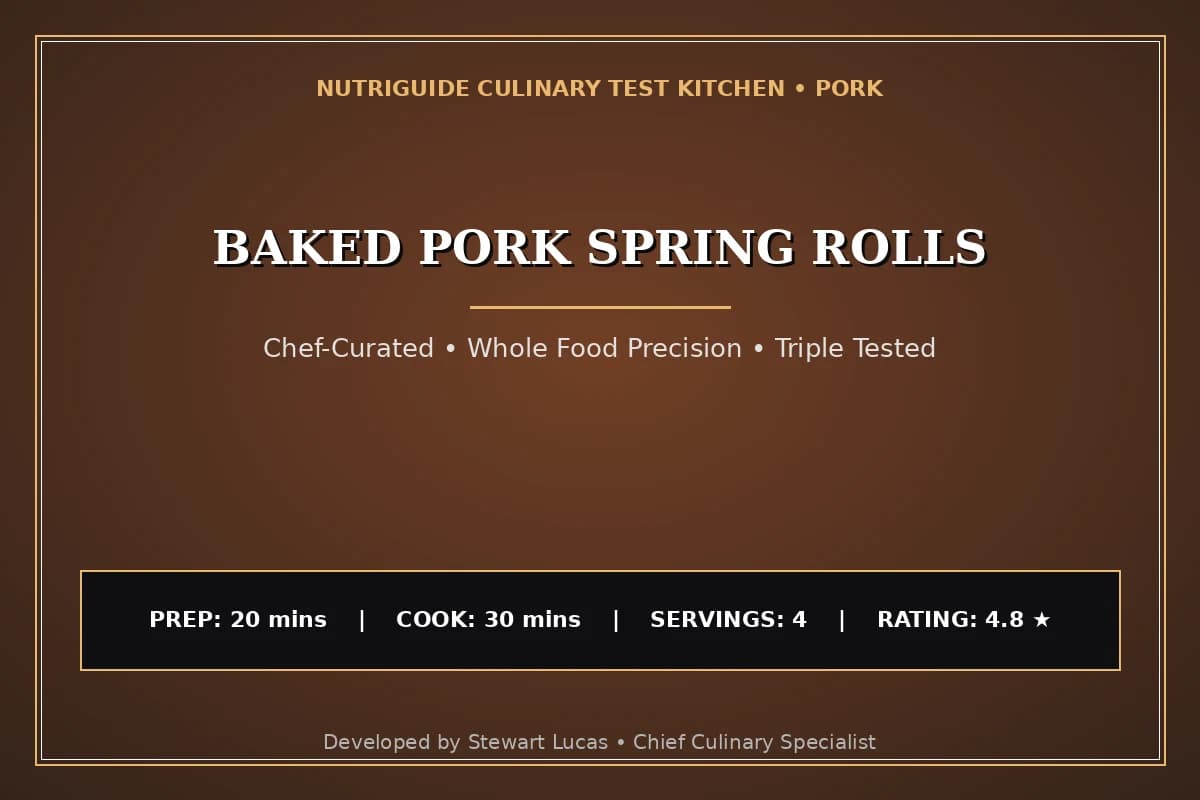 Baked Pork Spring Rolls