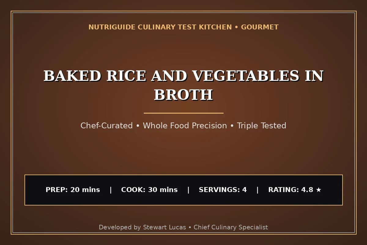 Baked Rice And Vegetables In Broth