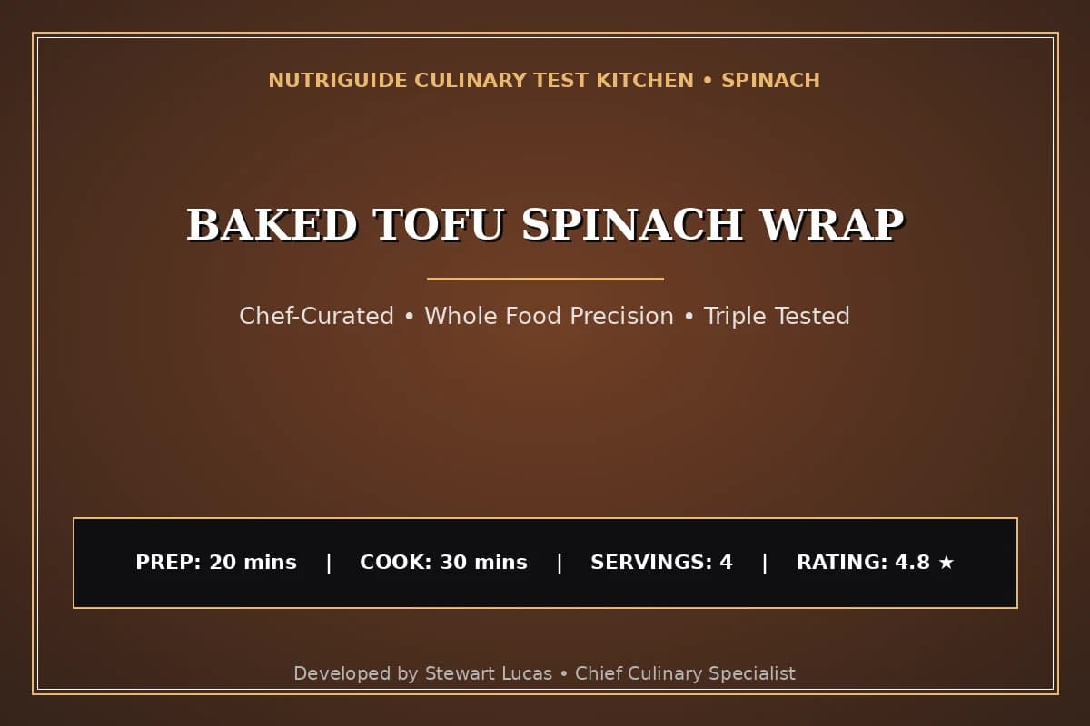 Baked Tofu Spinach Wrap