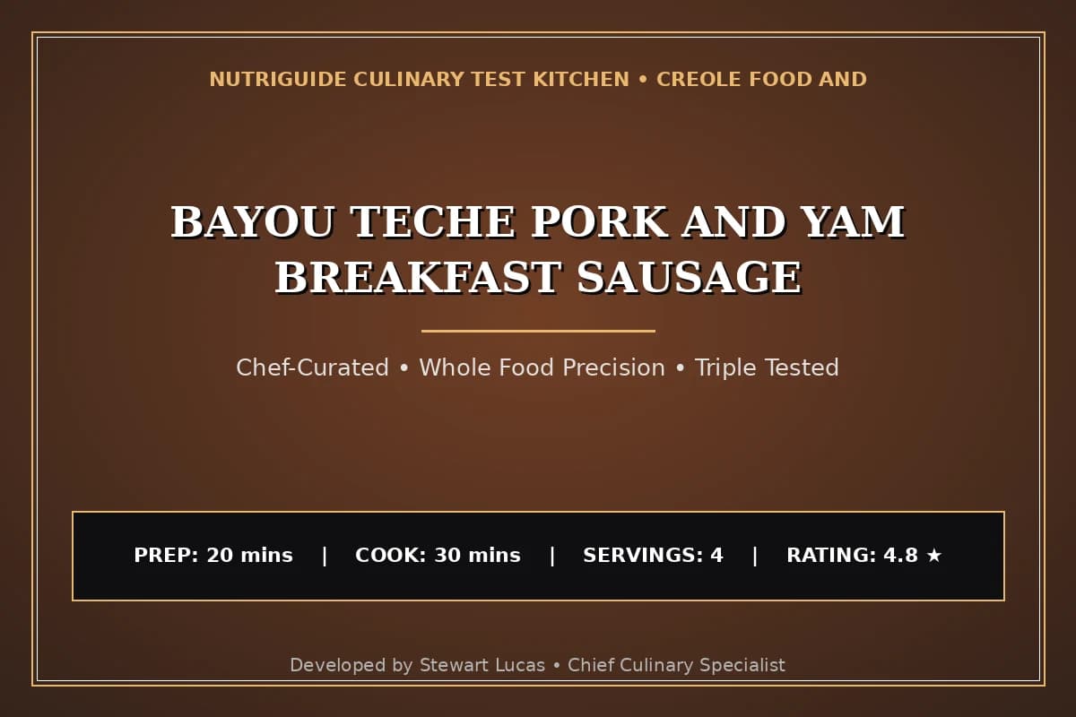 Bayou Teche Pork And Yam Breakfast Sausage
