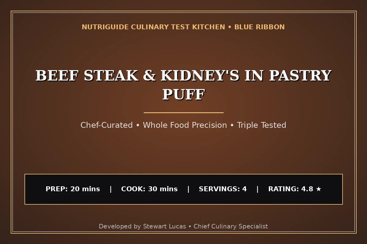 Beef Steak & Kidney'S In Pastry Puff