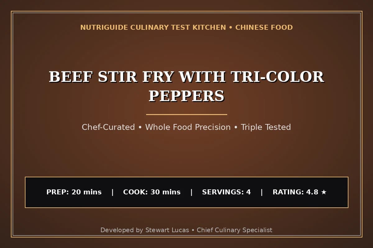 Beef Stir Fry With Tri-Color Peppers