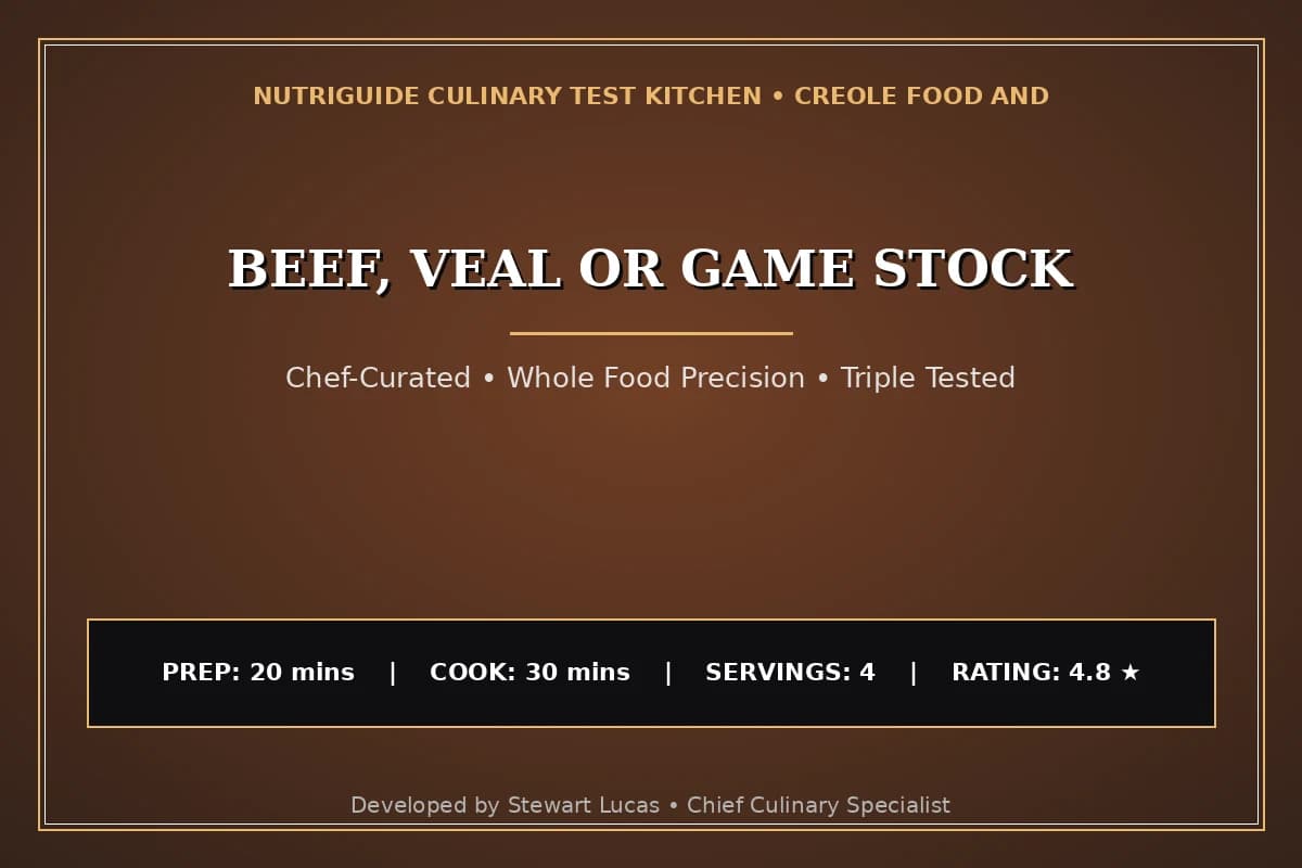 Beef, Veal Or Game Stock
