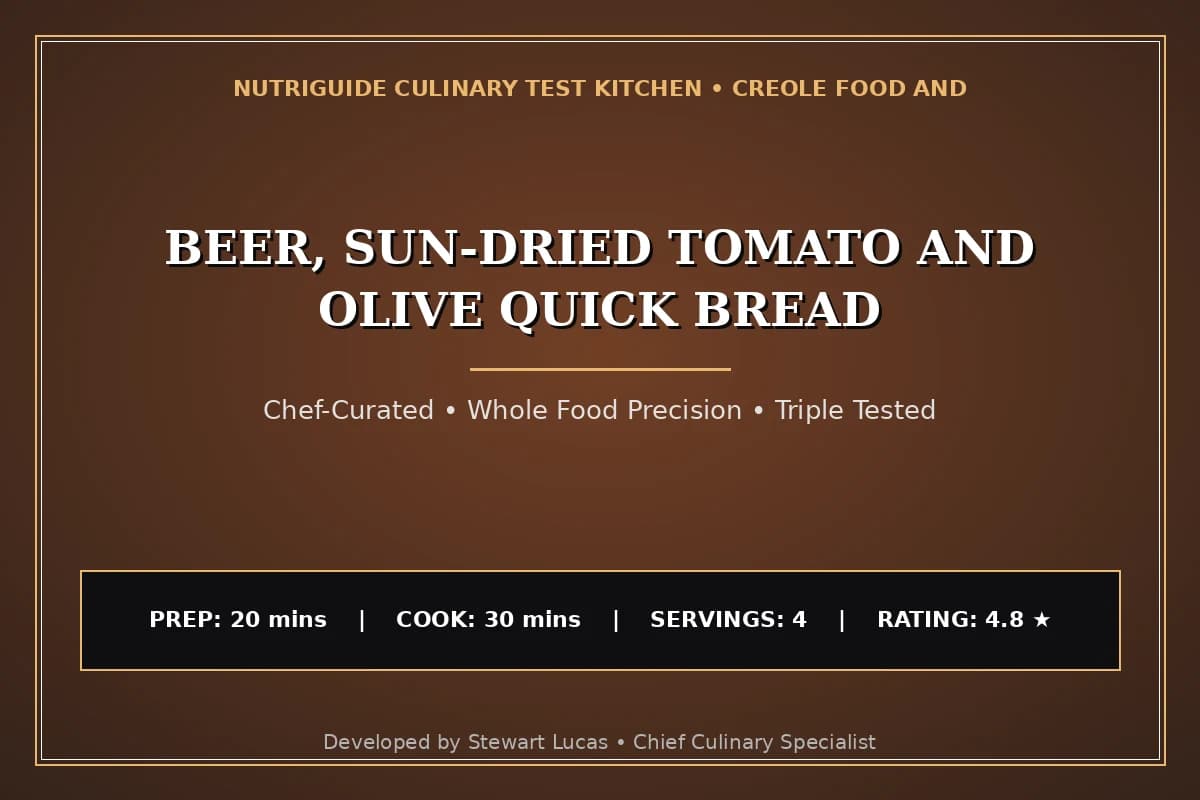 Beer, Sun-Dried Tomato And Olive Quick Bread