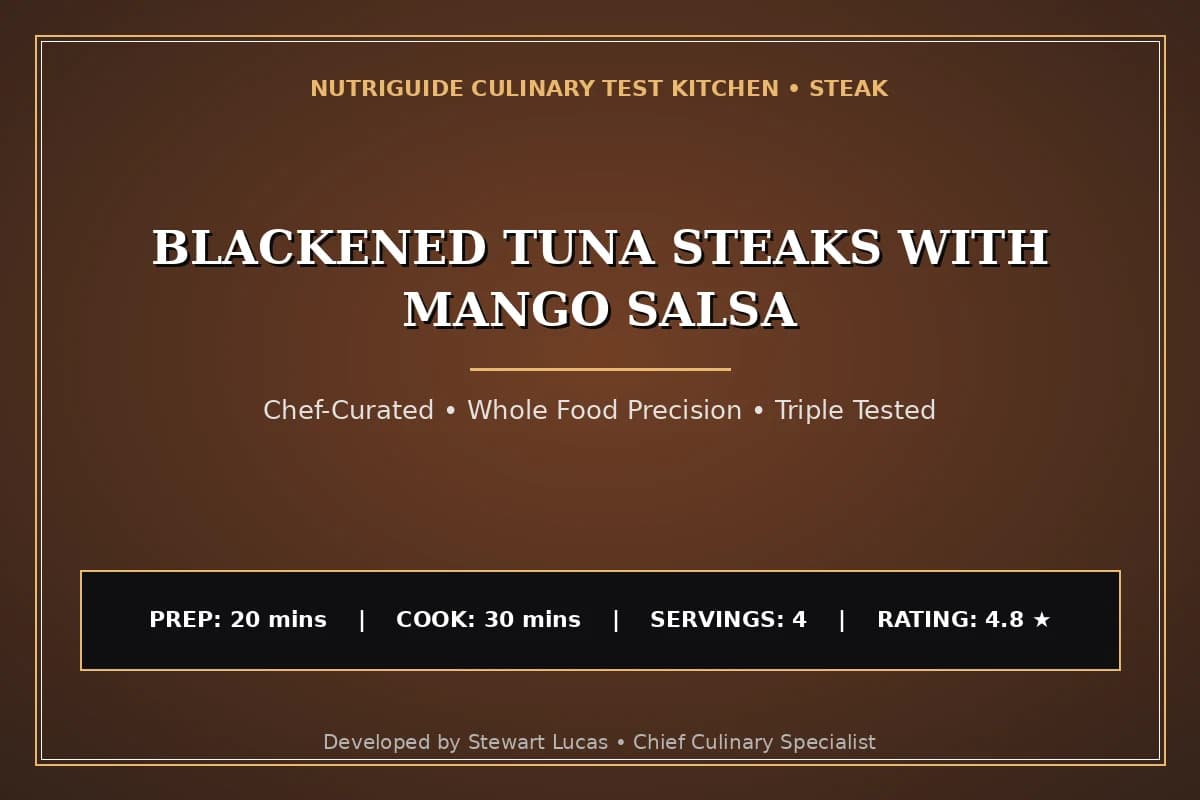 Blackened Tuna Steaks With Mango Salsa
