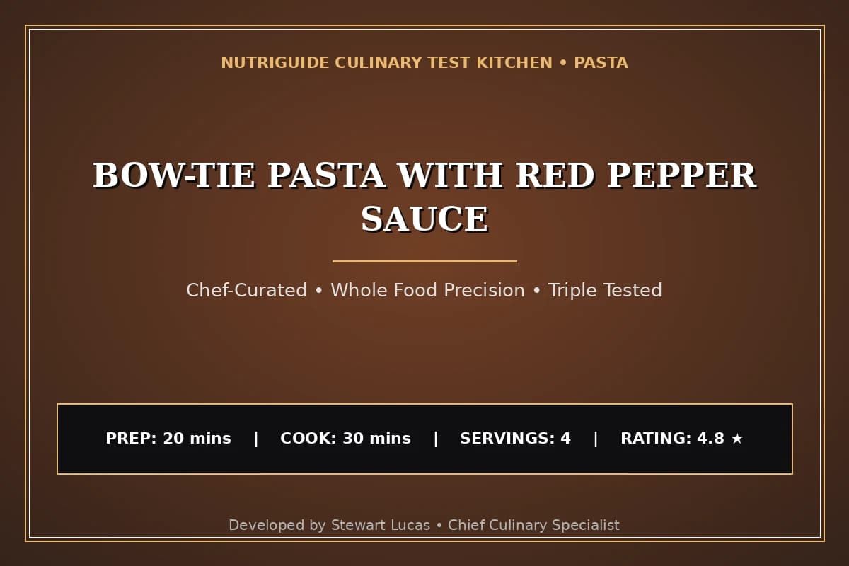 Bow-Tie Pasta With Red Pepper Sauce