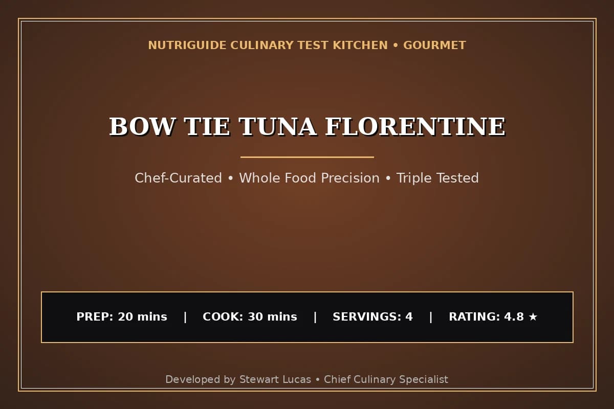 Bow Tie Tuna Florentine