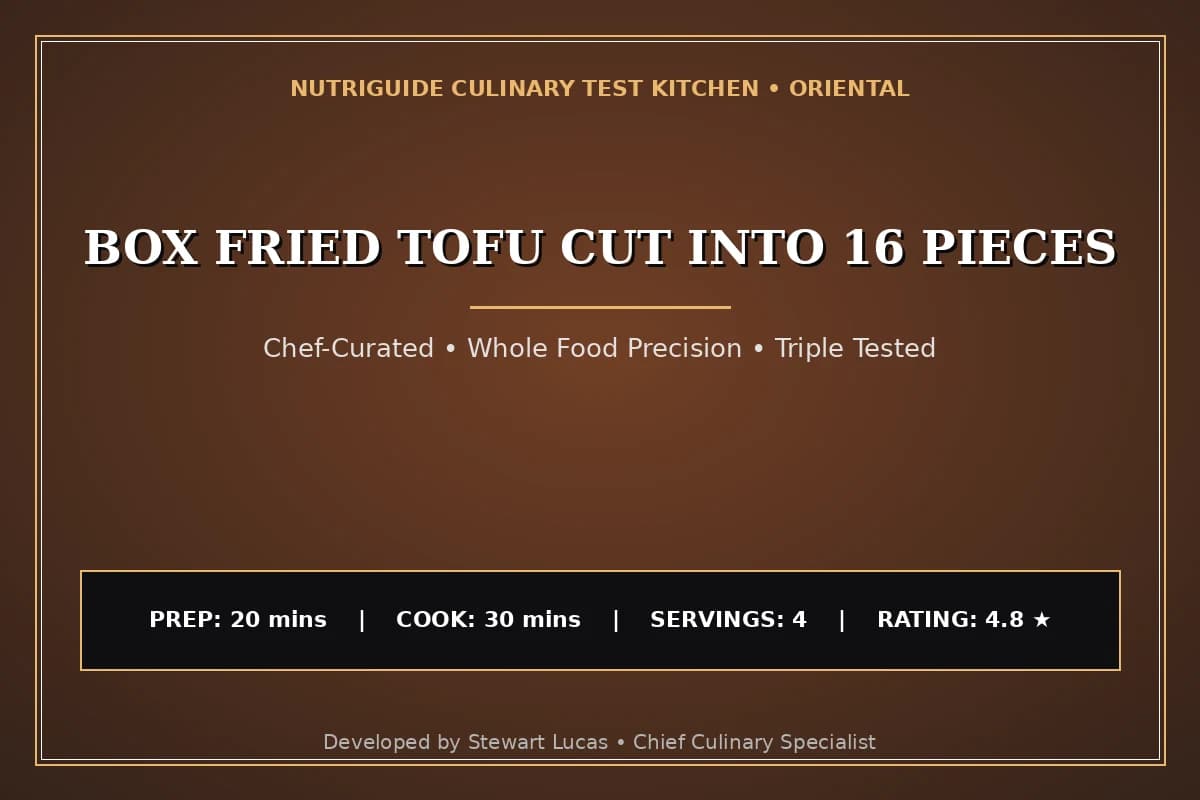 Box Fried Tofu Cut Into 16 Pieces