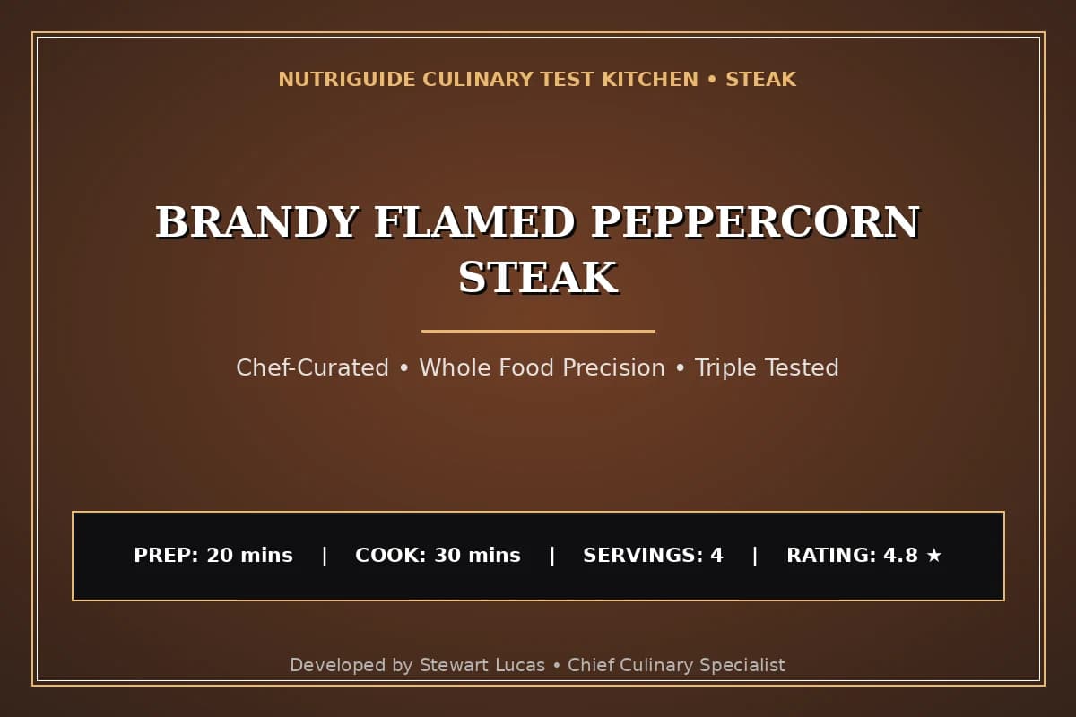 Brandy Flamed Peppercorn Steak