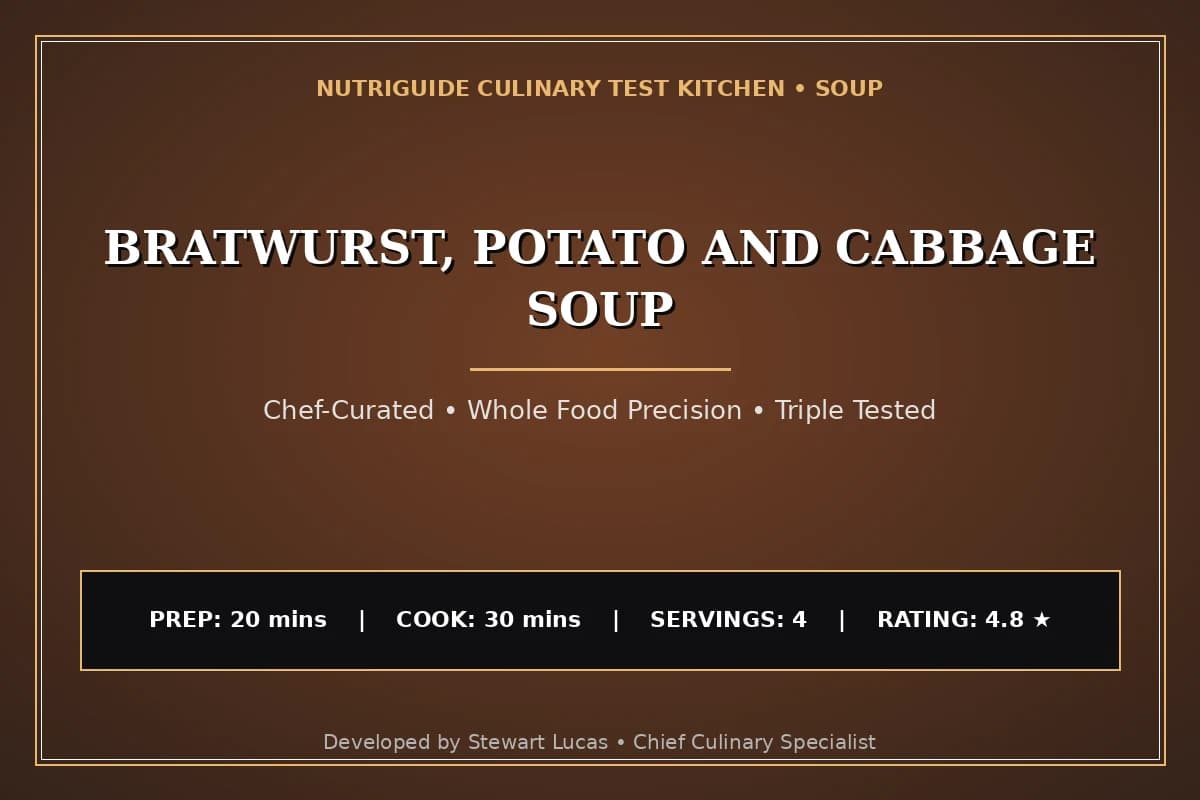 Bratwurst, Potato And Cabbage Soup