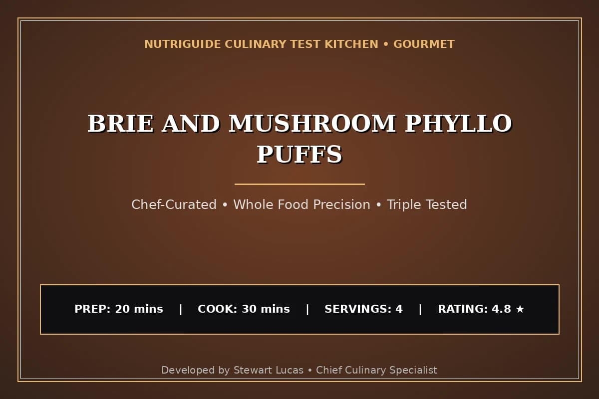 Brie And Mushroom Phyllo Puffs