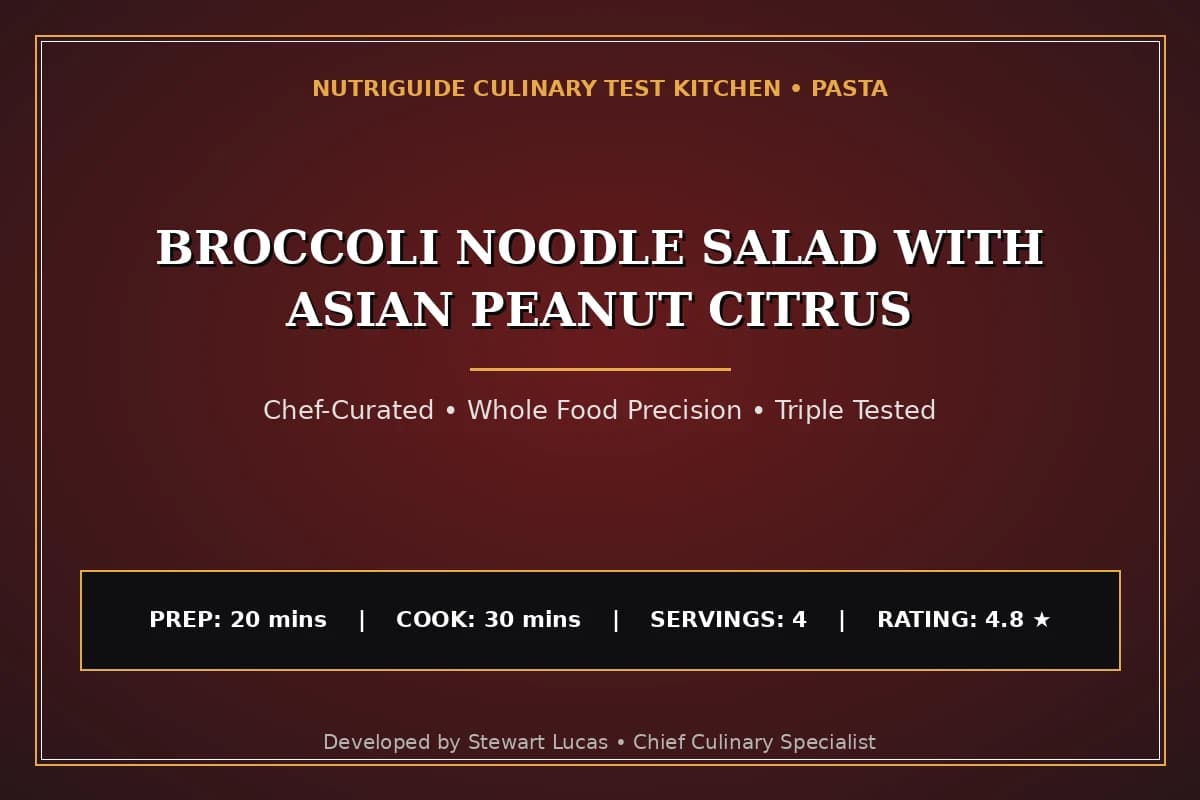 Broccoli Noodle Salad With Asian Peanut Citrus