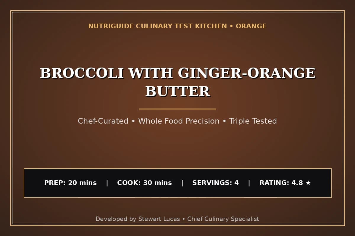 Broccoli With Ginger-Orange Butter