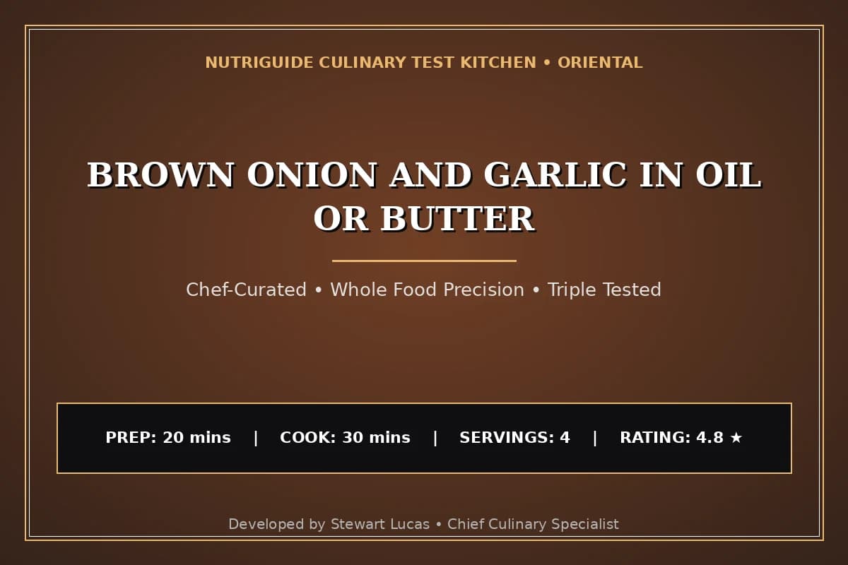 Brown Onion And Garlic In Oil Or Butter