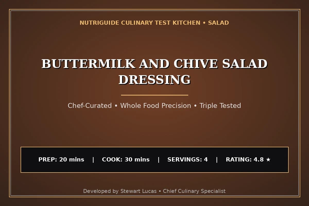 Buttermilk And Chive Salad Dressing