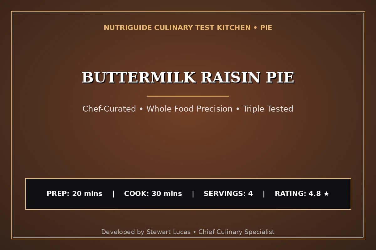 Buttermilk Raisin Pie
