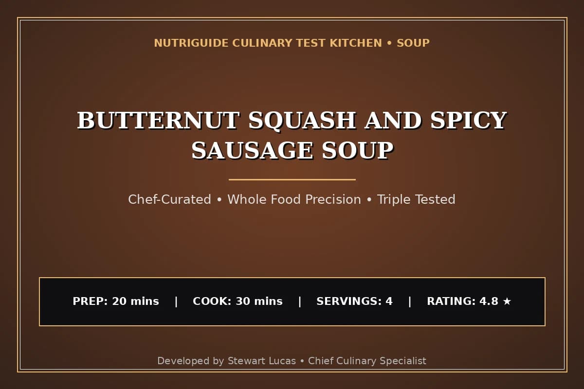 Butternut Squash And Spicy Sausage Soup