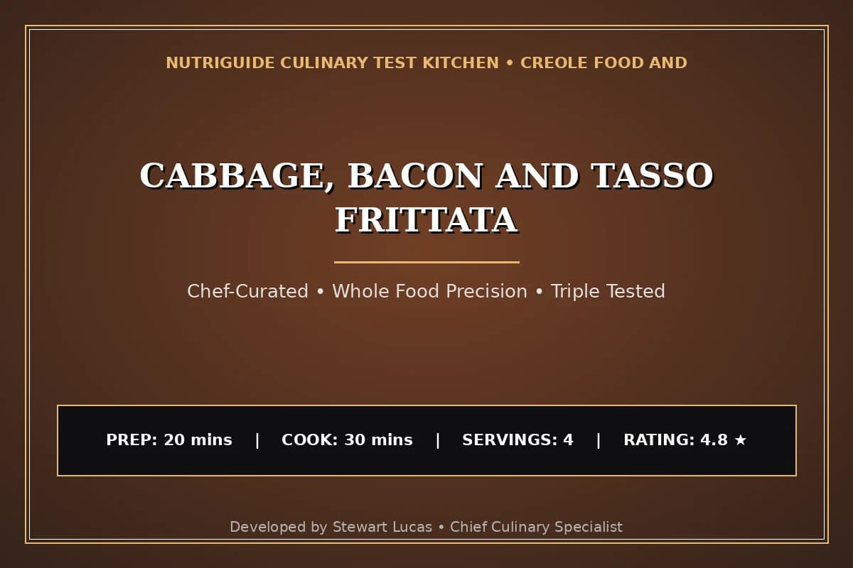 Cabbage, Bacon And Tasso Frittata