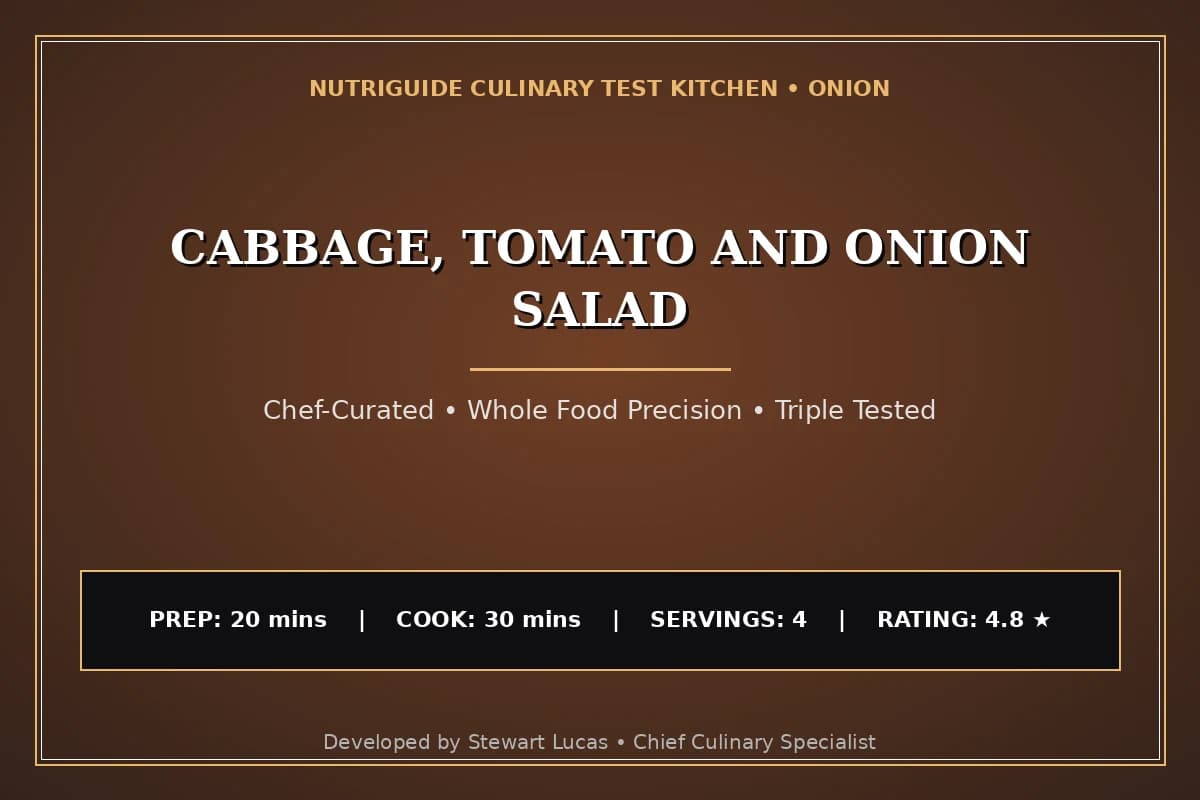 Cabbage, Tomato And Onion Salad