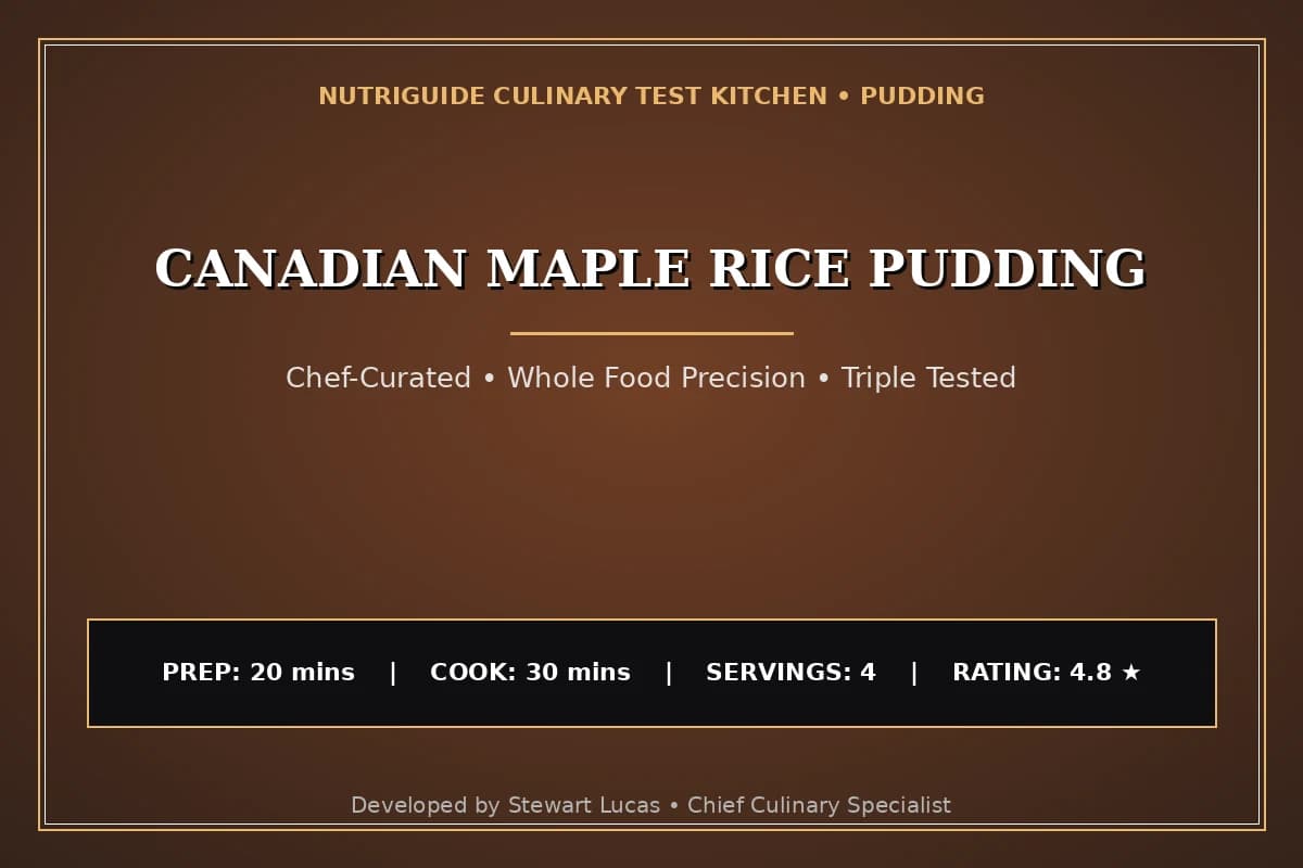 Canadian Maple Rice Pudding