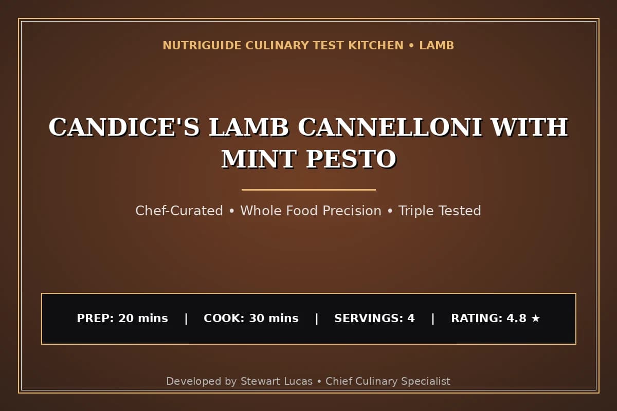 Candice'S Lamb Cannelloni With Mint Pesto