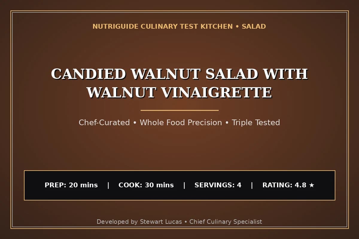 Candied Walnut Salad With Walnut Vinaigrette