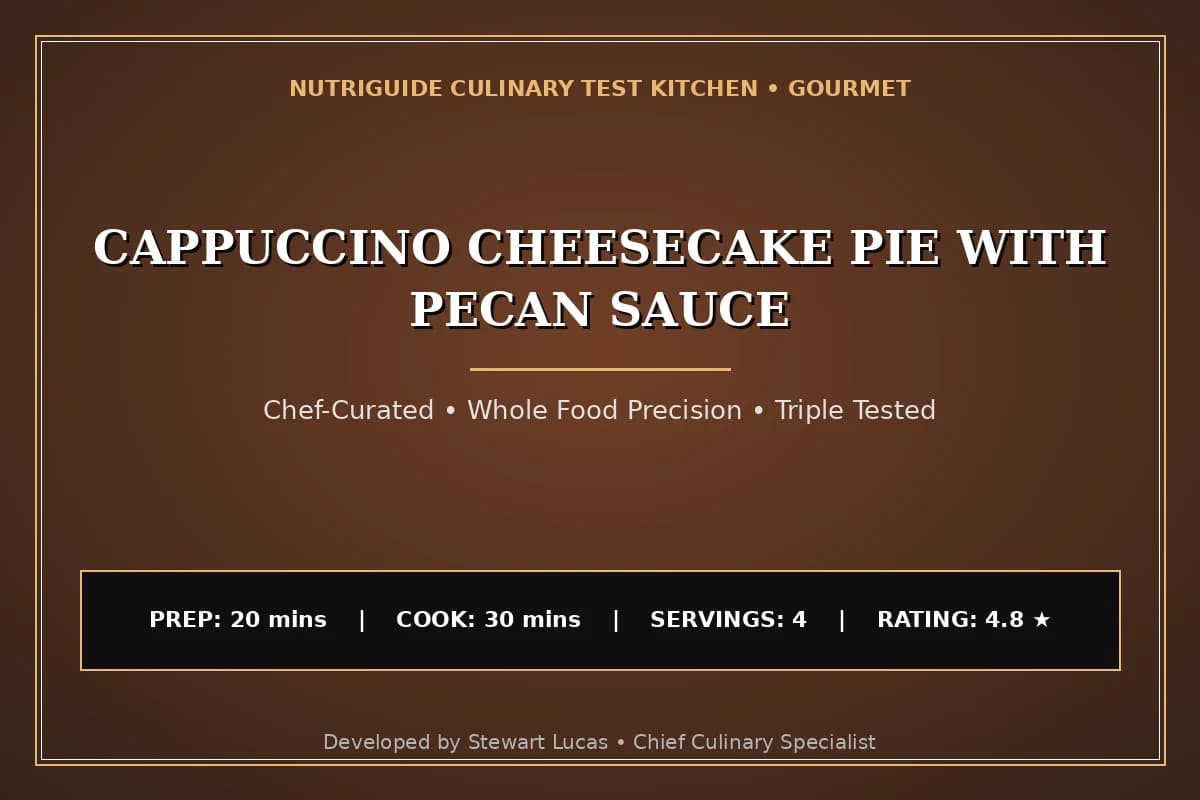 Cappuccino Cheesecake Pie With Pecan Sauce
