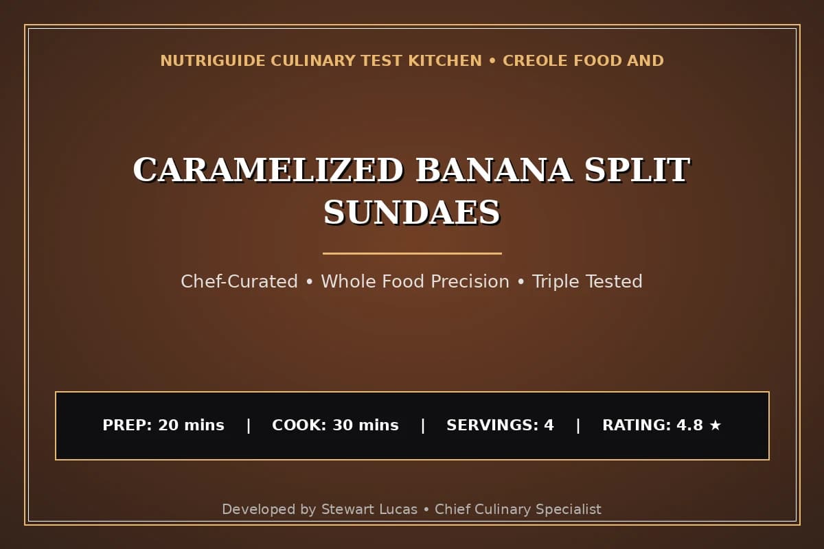 Caramelized Banana Split Sundaes