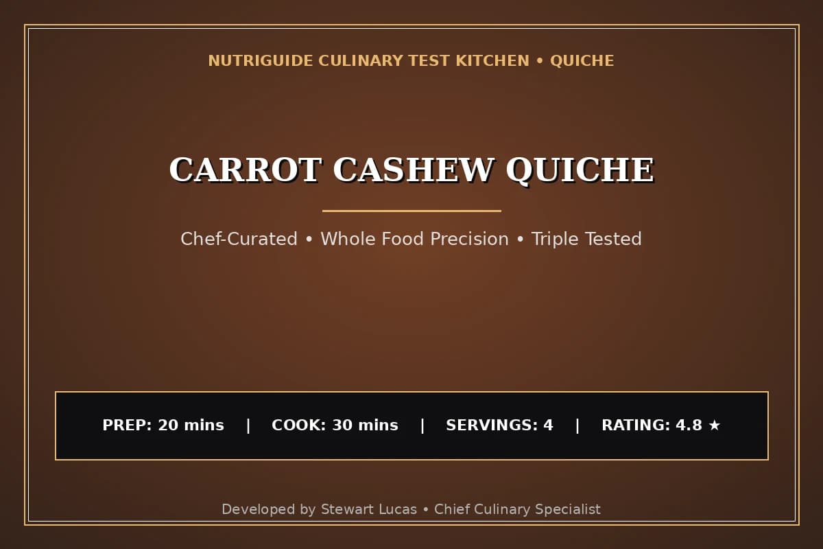 Carrot Cashew Quiche