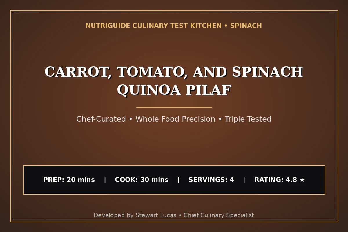 Carrot, Tomato, And Spinach Quinoa Pilaf