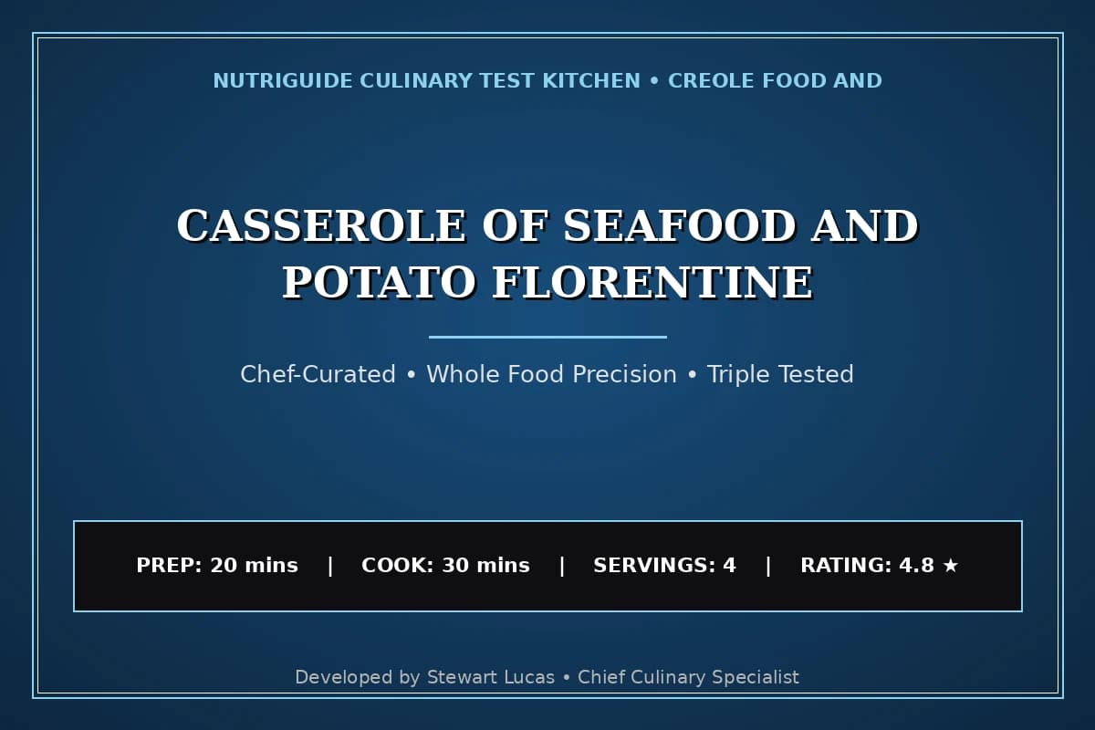 Casserole Of Seafood And Potato Florentine